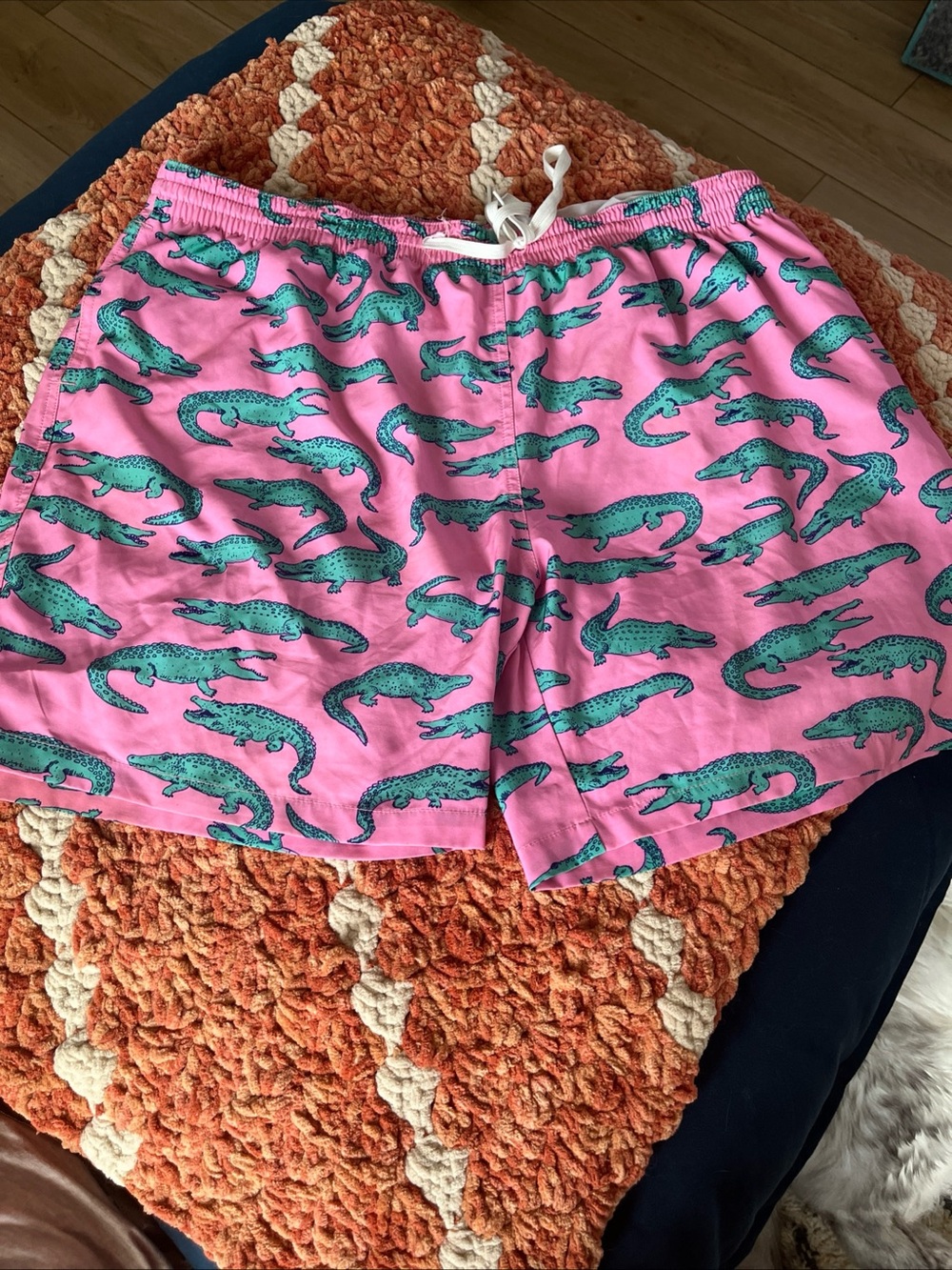 3XL Chubbies The Glades Swim Trunks Mens  Pink Alligator Lined 5,5 “Inseam
